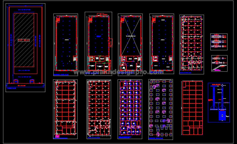 G+2 Factory CAD Design with Storage & Production Areas